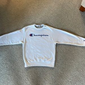 POWERBLEND FLEECE CREW, CLASSIC SCRIPT LOGO